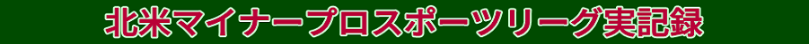 北米マイナープロスポーツリーグ実記録